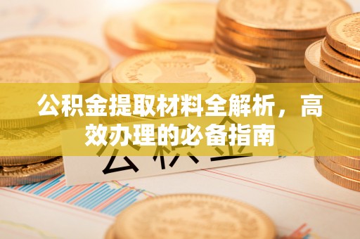 红塔公积金提取材料全解析，高效办理的必备指南