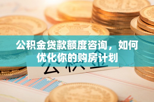红塔公积金贷款额度咨询，如何优化你的购房计划